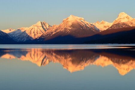 Skyline peak reflection photo