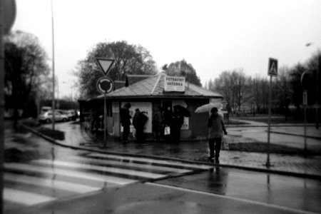 Holga 120FN - People Hiding from the Rain