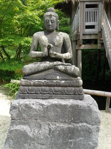 Buddhism yoga stone figure