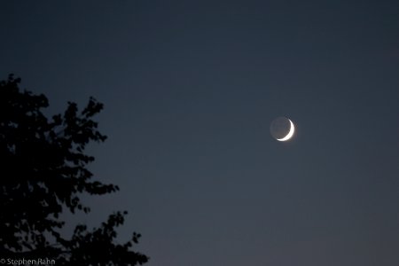 13% Full Waxing Crescent Moon on 9-4-16 photo