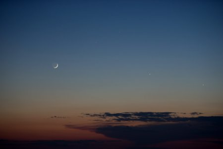 4% Waxing Crescent, Mercury, and Venus