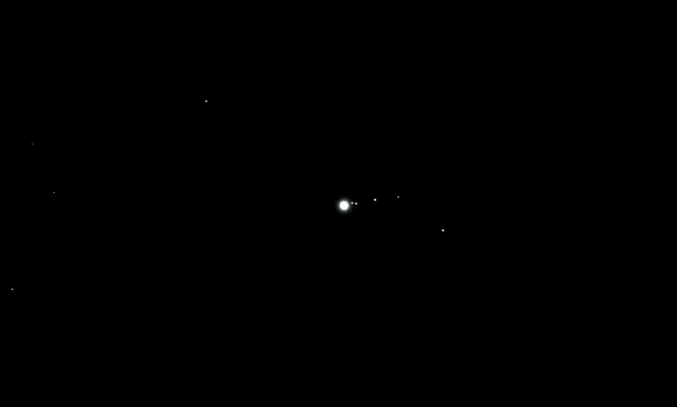 Jupiter and Four Moons