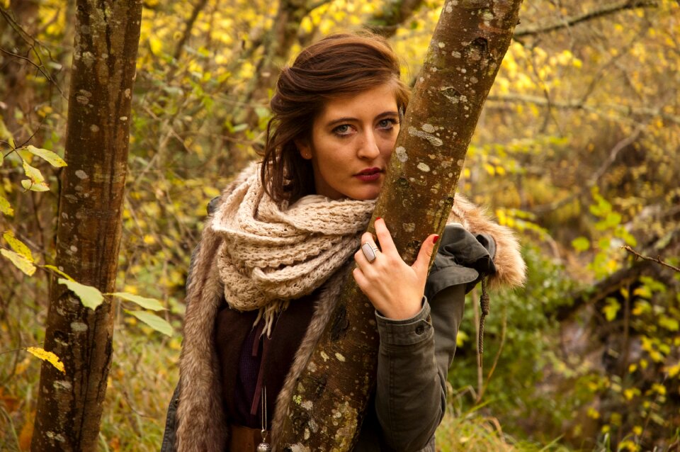 Woman portrait weapons