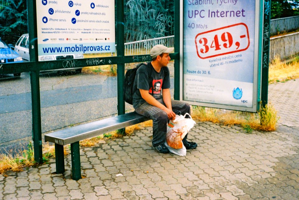 Smena Symbol - Man at Bus Stop