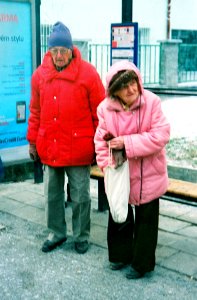 Sokol 2 - Old Couple at Bus Stop