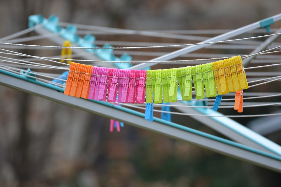 Wasdraad clothes pegs colors