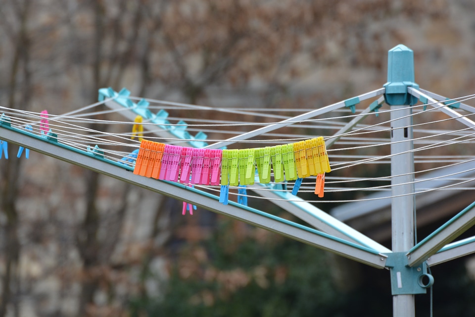 Wasdraad clothes pegs colors