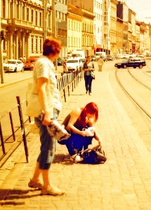 Praktica BC1 - Redscale - Girl Searching Something in Her Bag 2 photo