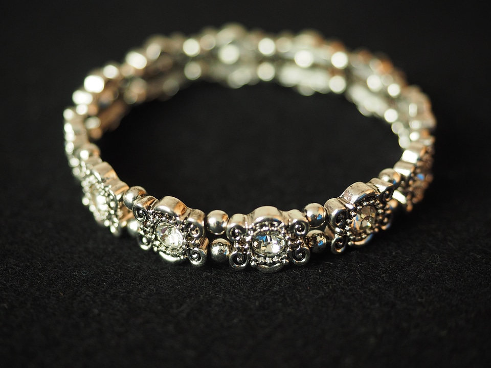 Silver diamonds gems