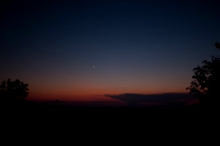 4% Waxing Crescent and Venus photo