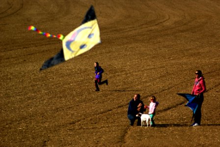 Sony Alpha A230 with Pentacon Electric 4/200 MC - Leftist Picnic in Medlánky Hills - Flying Kites 03