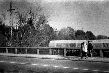 Vega II - People on the Bridge above Lesná Train Station