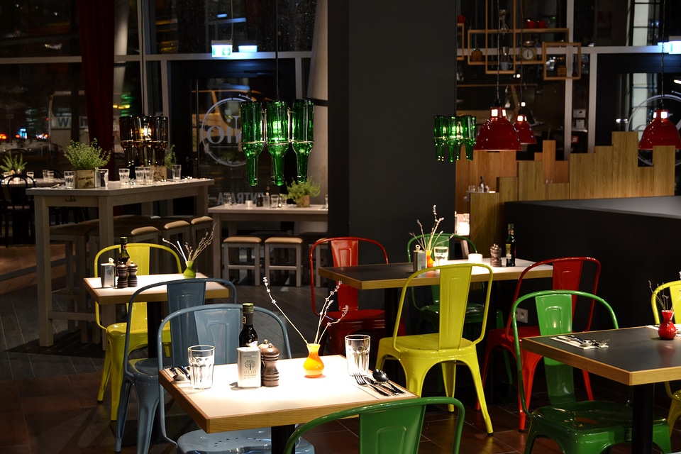 Chairs colorful industrial design