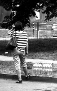 Kiev 4 + Jupiter-11 135/4 - Woman and Bottles