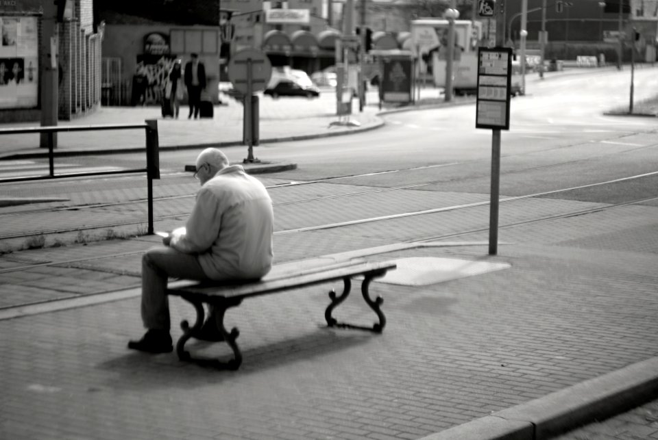 Sony Alpha A230 with Helios-44-2 - Tram Stop Melancholy