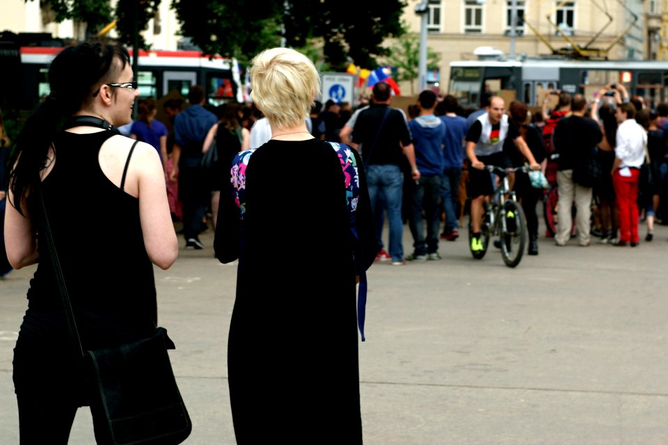 Sony Alpha A230 with Helios-44-2 - Antifascist and Pro-Refugee Demonstartion in Brno
