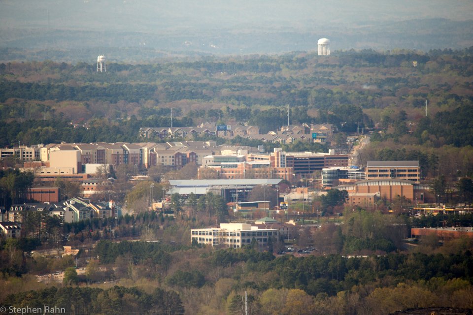 View of Kennesaw State University from Kennesaw Mountain