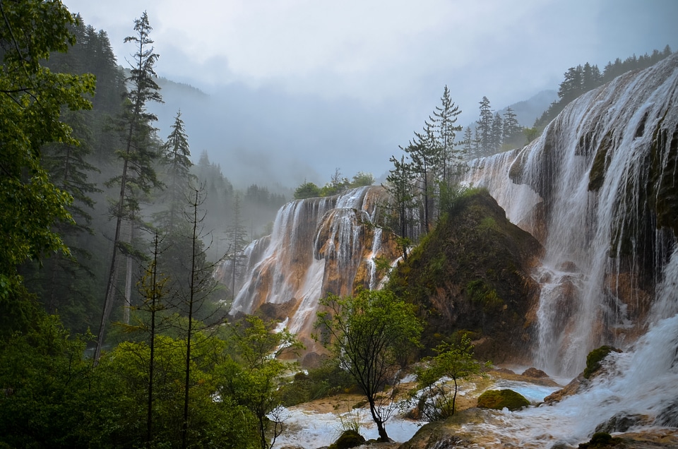 Landscape stream flowing
