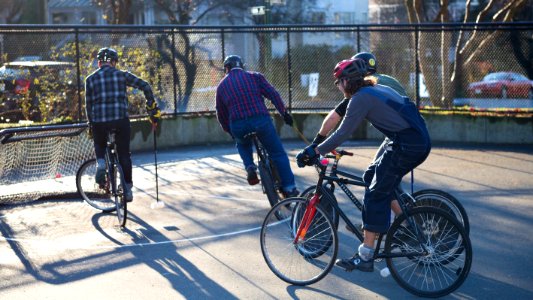 East Van Bike Polo Players