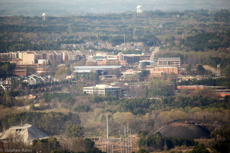 View of Kennesaw State University from Kennesaw Mountain