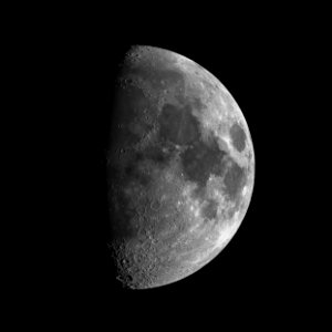 63% Illuminated Waxing Gibbous Moon on 1-25-18