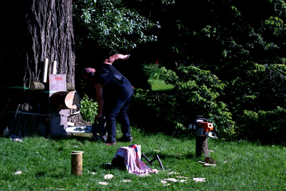 Sony Alpha A230 with Helios-44-2 - Man with Chainsaw 1