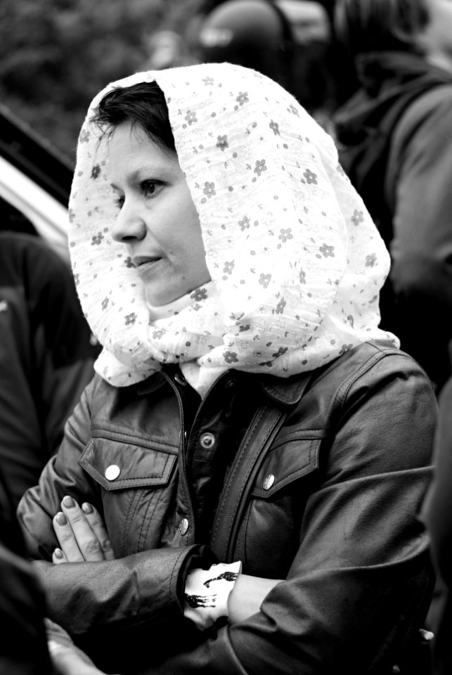 Sony Alpha A230 with Helios-44-2 - Highlights of Antifascist Demonstration in B&W - Portraits 02