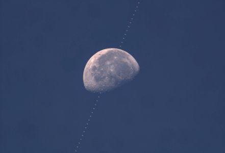 Lunar Transit of the International Space Station on 8-21-19
