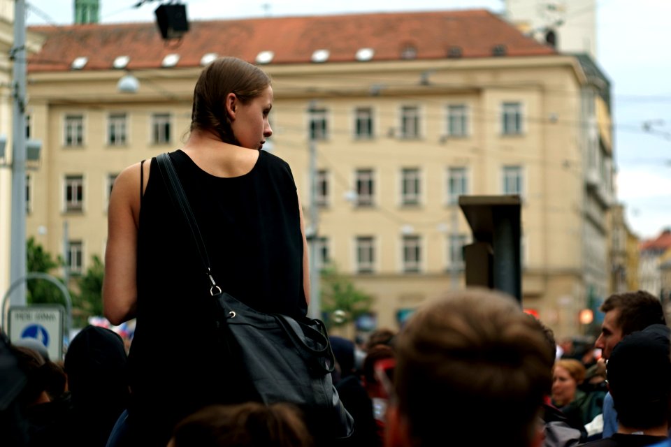 Sony Alpha A230 with Helios-44-2 - Antifascist and Pro-Refugee Demonstartion in Brno