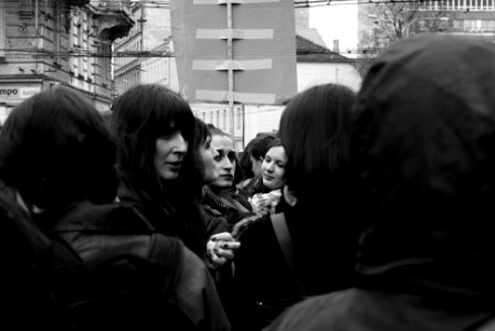 Sony Alpha A230 with Helios-44-2 - Highlights of Antifascist Demonstration in B&W - Situations 06