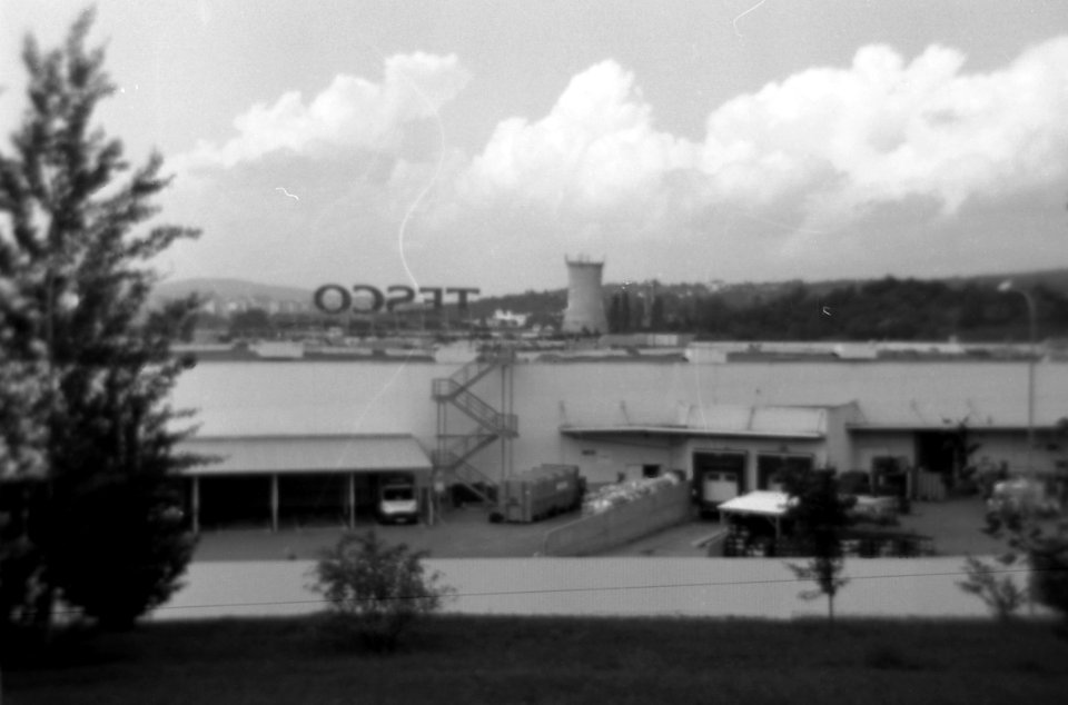 Holga 120FN - Temple of Consumerism from Behind