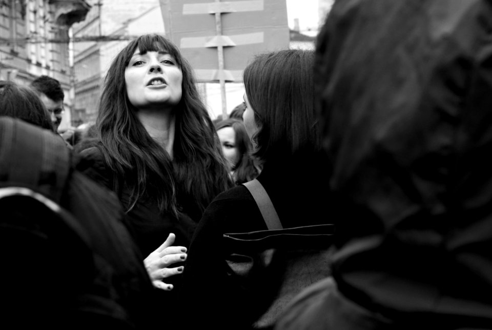 Sony Alpha A230 with Helios-44-2 - Highlights of Antifascist Demonstration in B&W - Portraits 06