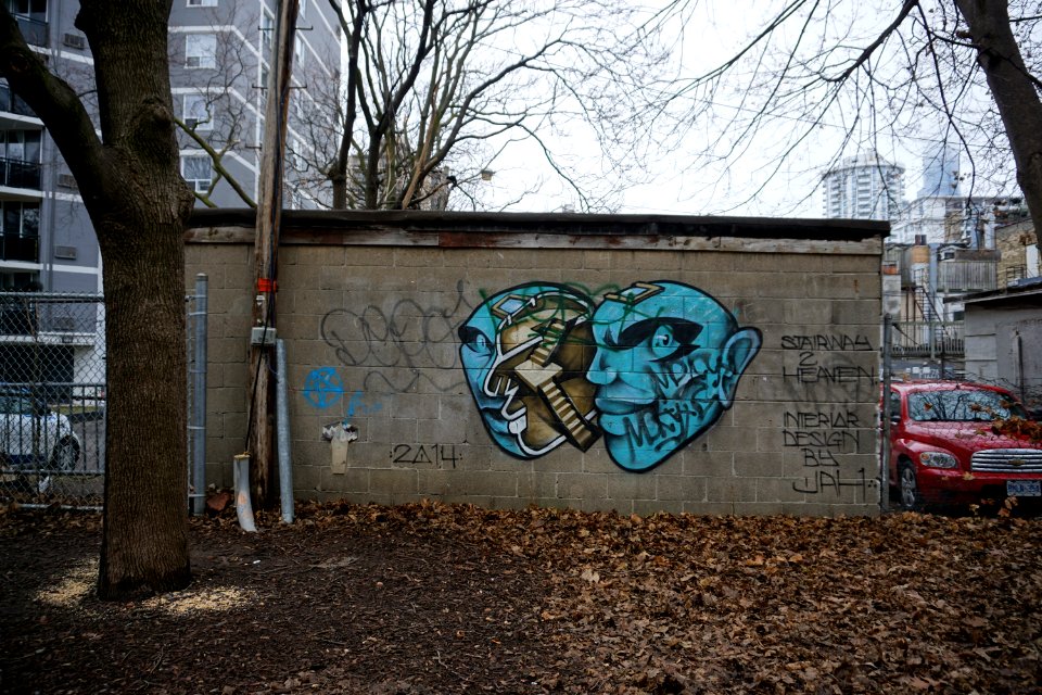 "Stairway 2 heaven" mural in Barbara Hall Park, Toronto