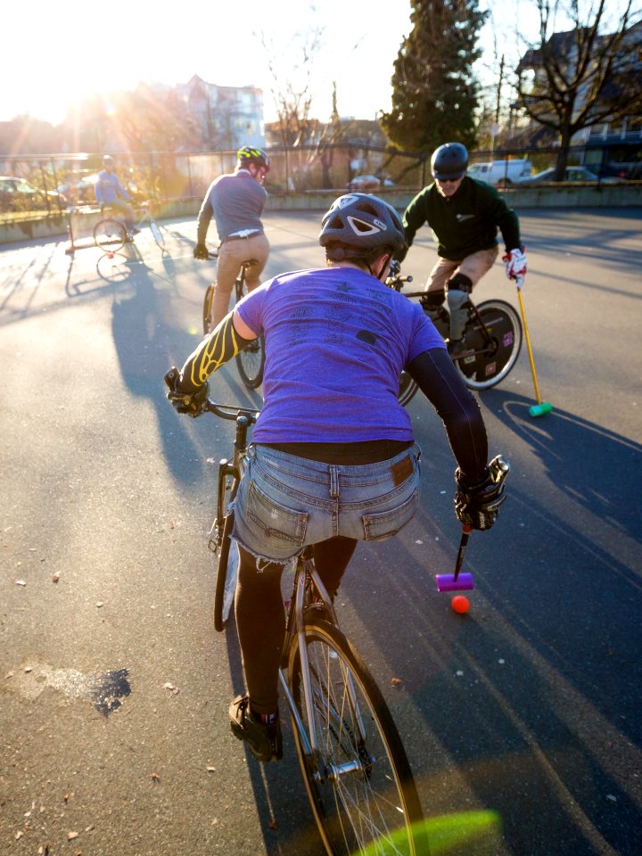 East Van Bike Polo Players