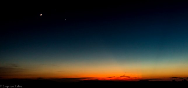 Moon, Jupiter, and Venus photo