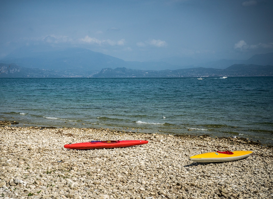 Kayaks travel blue photo