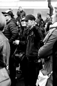 Sony Alpha A230 with Helios-44-2 - Highlights of Antifascist Demonstration in B&W - Situations 02
