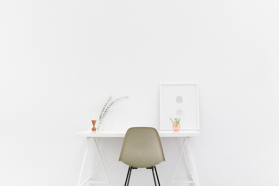 Mockup white background white room