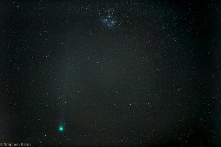Comet Lovejoy (C/2014 Q2) and the Pleiades photo