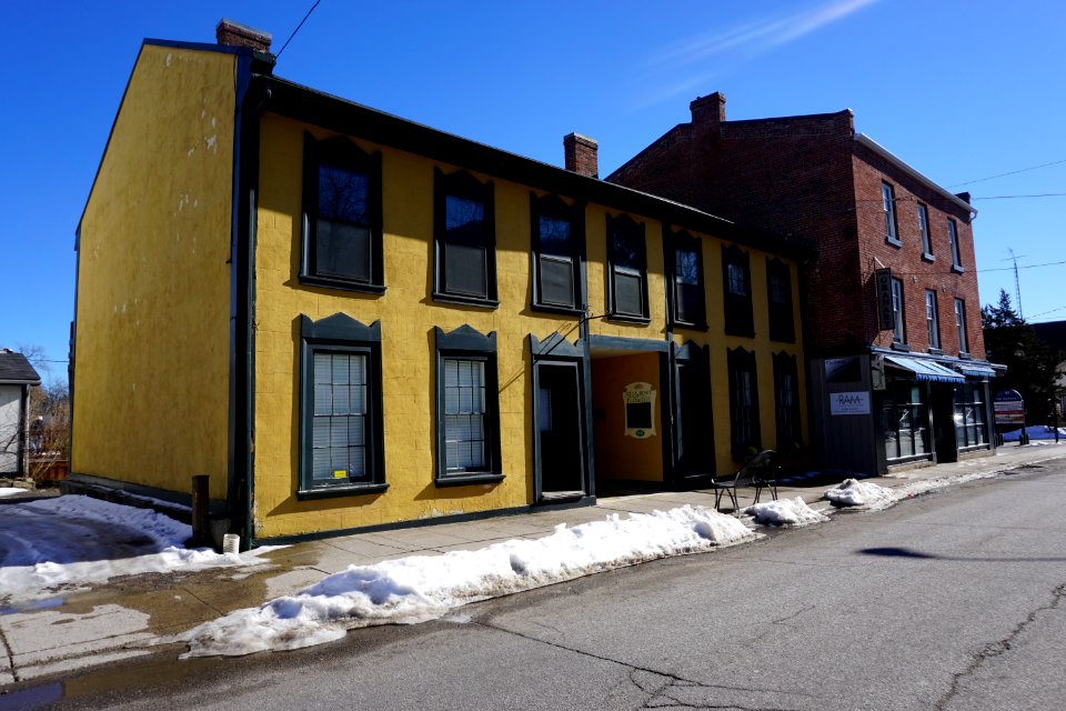 Yellow house in Port Hope, Ontario