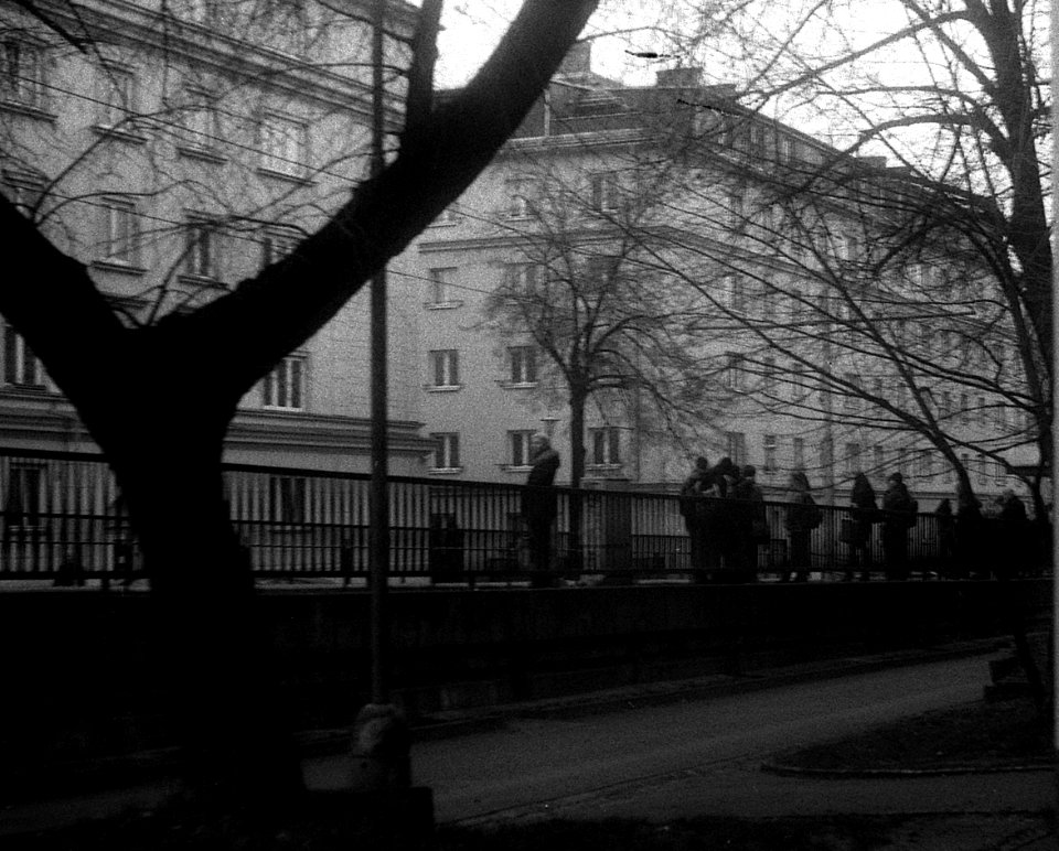 FED-5S + Industar-50 - Tram Stop at Dusk 3