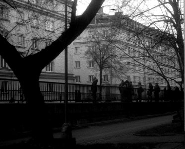 FED-5S + Industar-50 - Tram Stop at Dusk 3