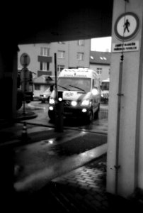Holga 120FN - Incoming Ambulance photo