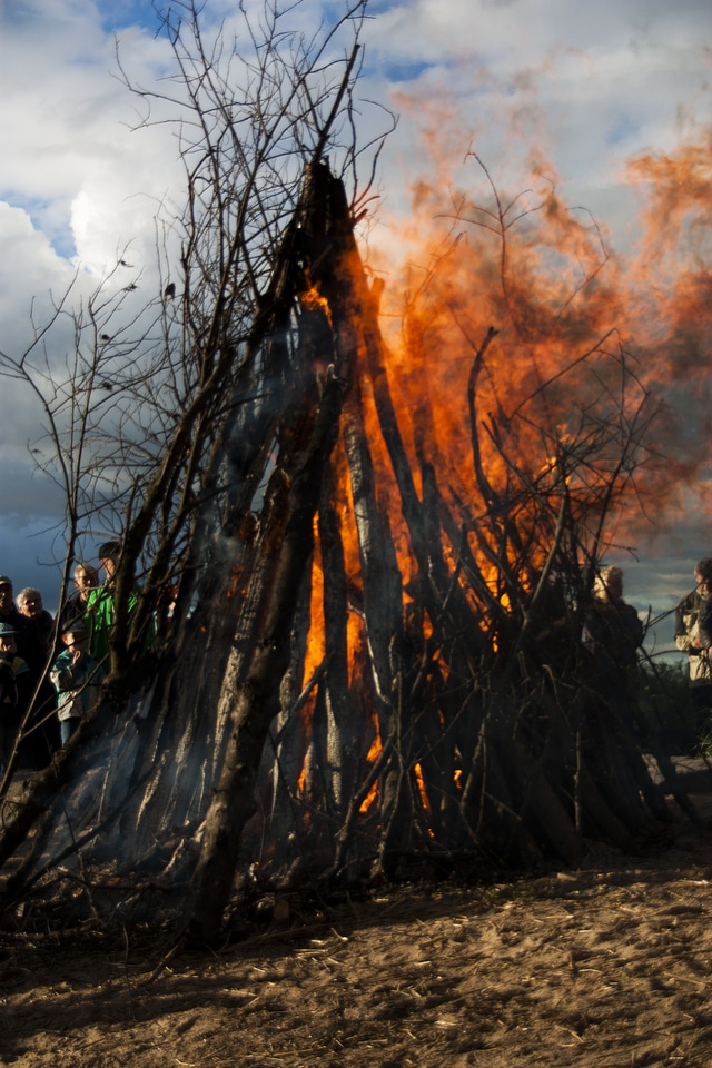 Bonfire midsummer fire