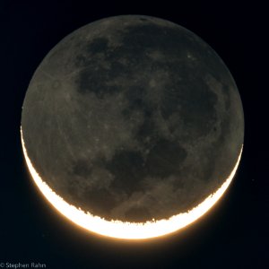 Waxing Crescent Moon with Earthshine photo