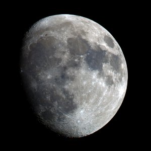 87% Illuminated Waxing Gibbous Moon on 10-31-17 photo