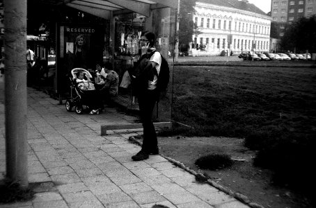 Siluet Elektro - Bus Stop on Mendel's Square photo