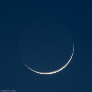Waxing Crescent over Macon, Georgia