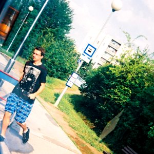 Beirette Electronic - Young Man Entering a Tram