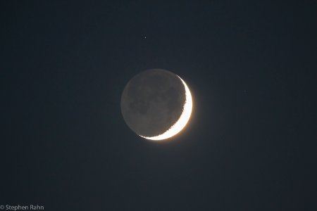13% Full Waxing Crescent Moon on 9-4-16 photo